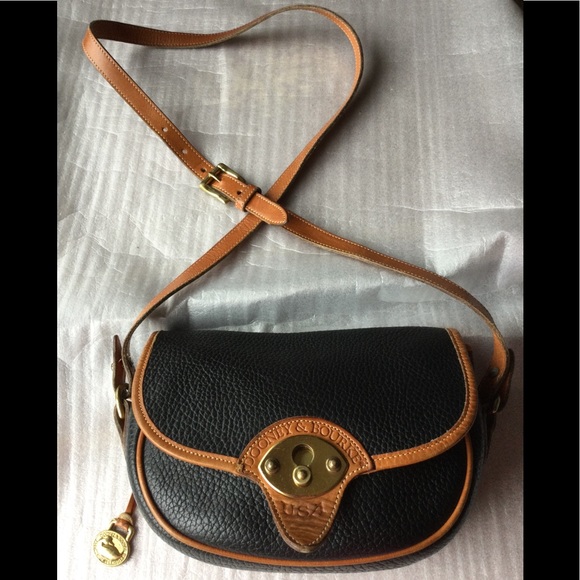 Dooney & Bourke AWL Shoulder Crossbody Bag Blue Black/British Tan - Picture 16 of 16